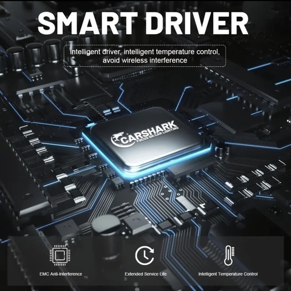 H4 LED headlights auto car 6000k 55w bulbs - Picture 3 of 8